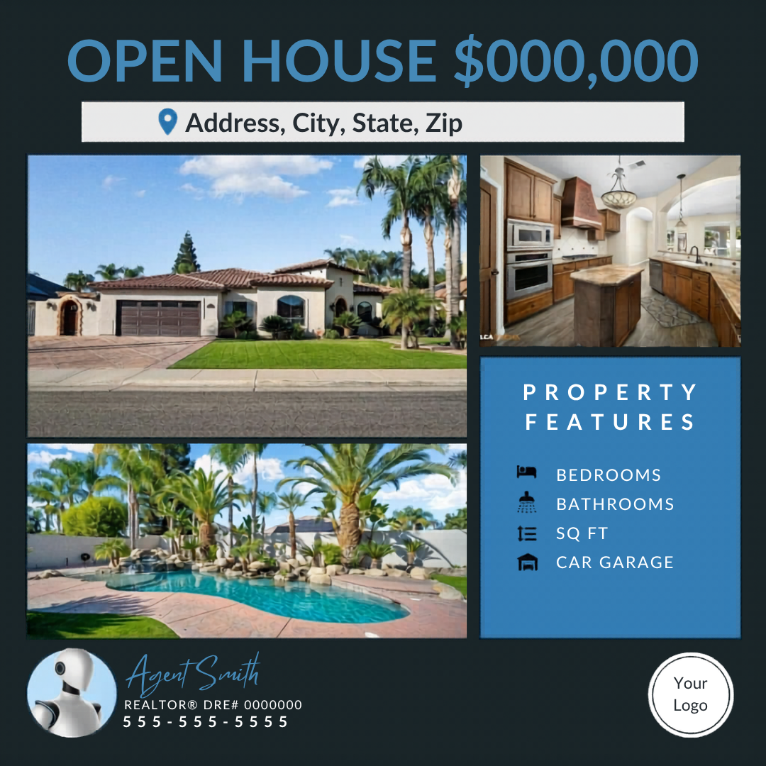 Open House property flyer sample by Diamond TC